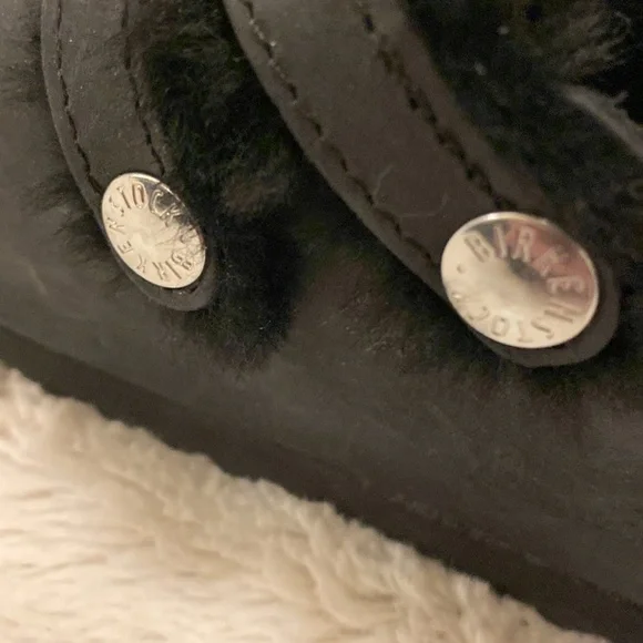 Birkenstock Blair Shearling slip on mules size 38 or 7.-75 - Picture 6 of 7